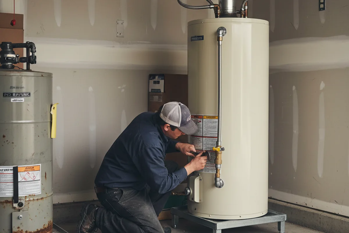 Water heater and shutoff valve replacement in Kearny